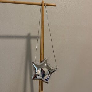 Zara Metallic Silver Star Bag